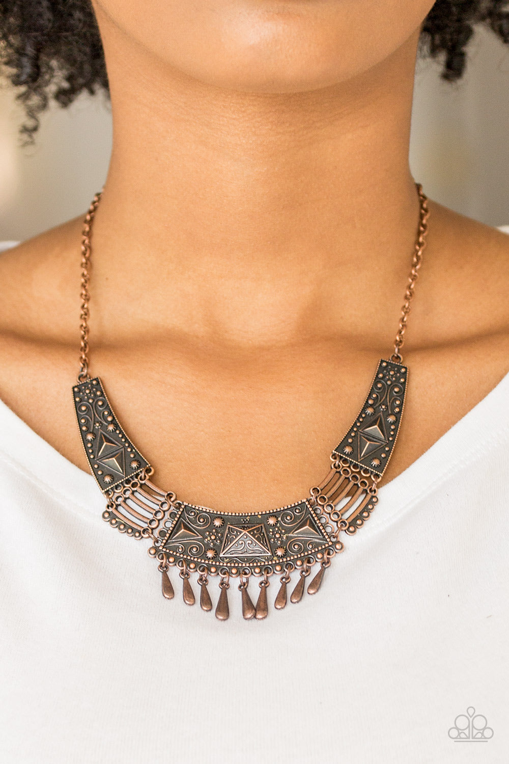 Paparazzi STEER It Up Copper Short Necklace