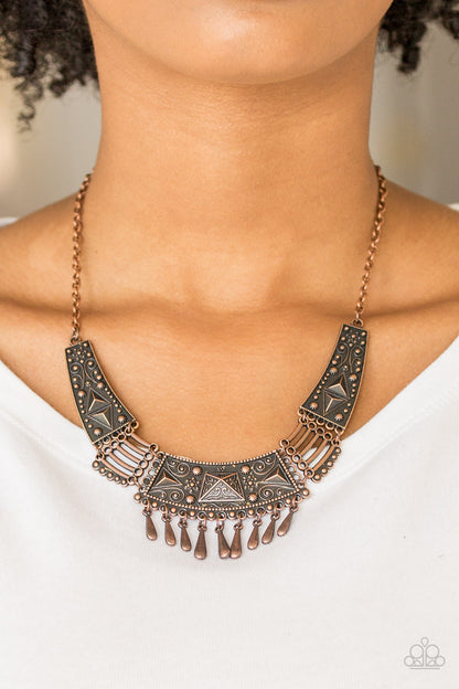 Paparazzi STEER It Up Copper Short Necklace