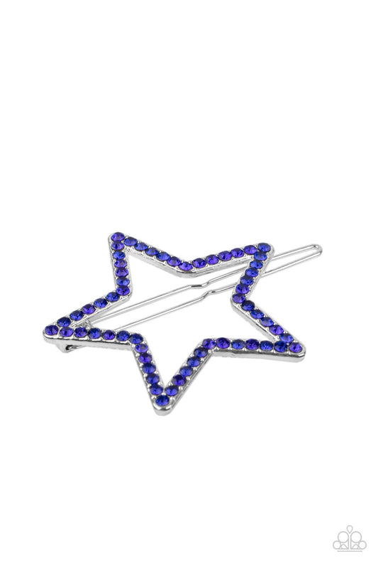 Paparazzi Stellar Standout Blue Hairbow / barrette - P7SS-BLXX-165XX