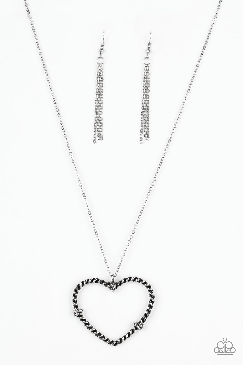 Paparazzi Straight From The Heart Silver Long Necklace - P2WH-SVXX-280XX