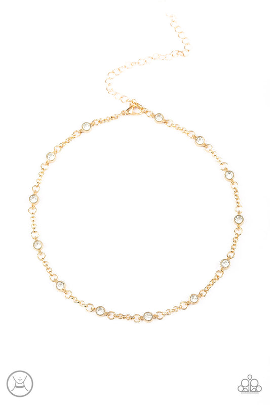 Paparazzi Stunningly Stunning Gold Choker Necklace
