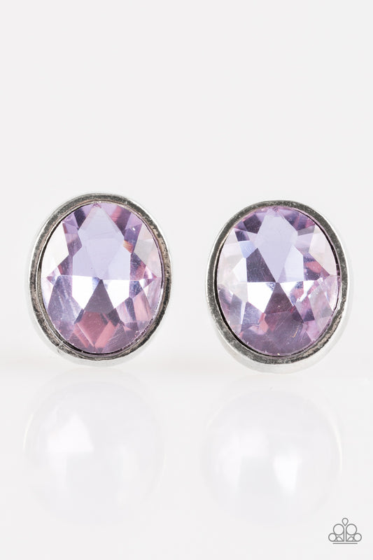 Paparazzi Stunning Shine Purple Post Earrings