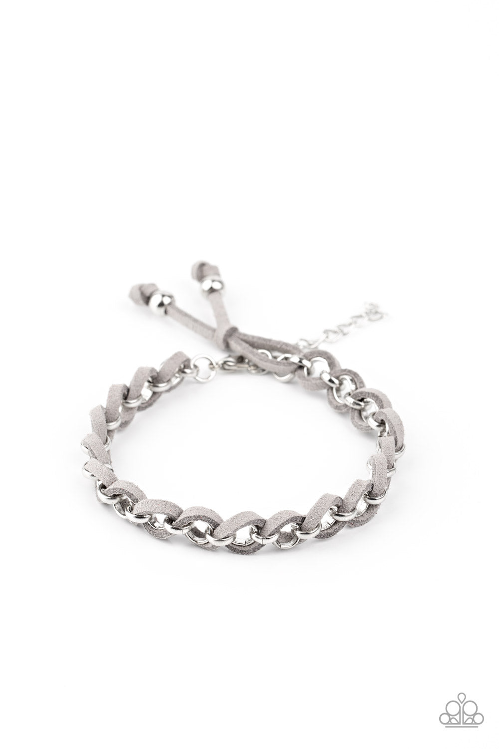 Paparazzi SUEDE Side To Side Silver Clasp Bracelet