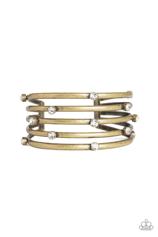 Paparazzi Sugarlicious Sparkle Brass Cuff Bracelet