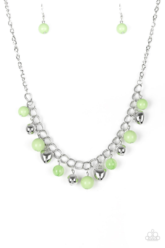 Paparazzi Summer Fling Green Short Necklace
