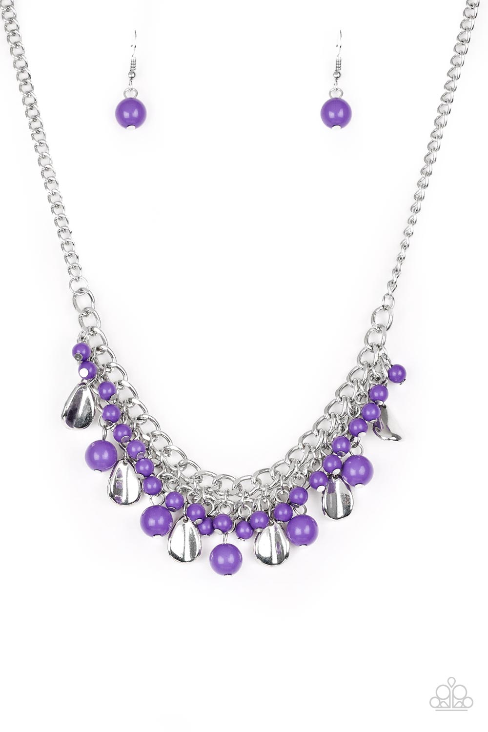 Paparazzi Summer Showdown Purple Short Necklace