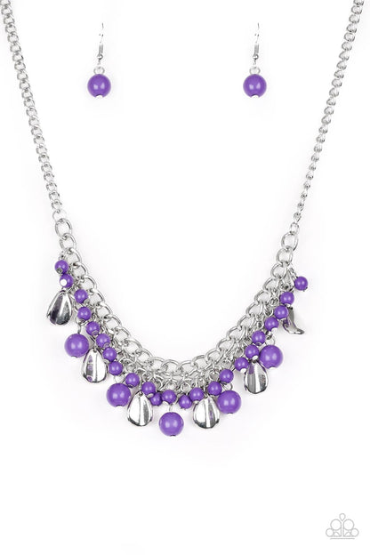 Paparazzi Summer Showdown Purple Short Necklace