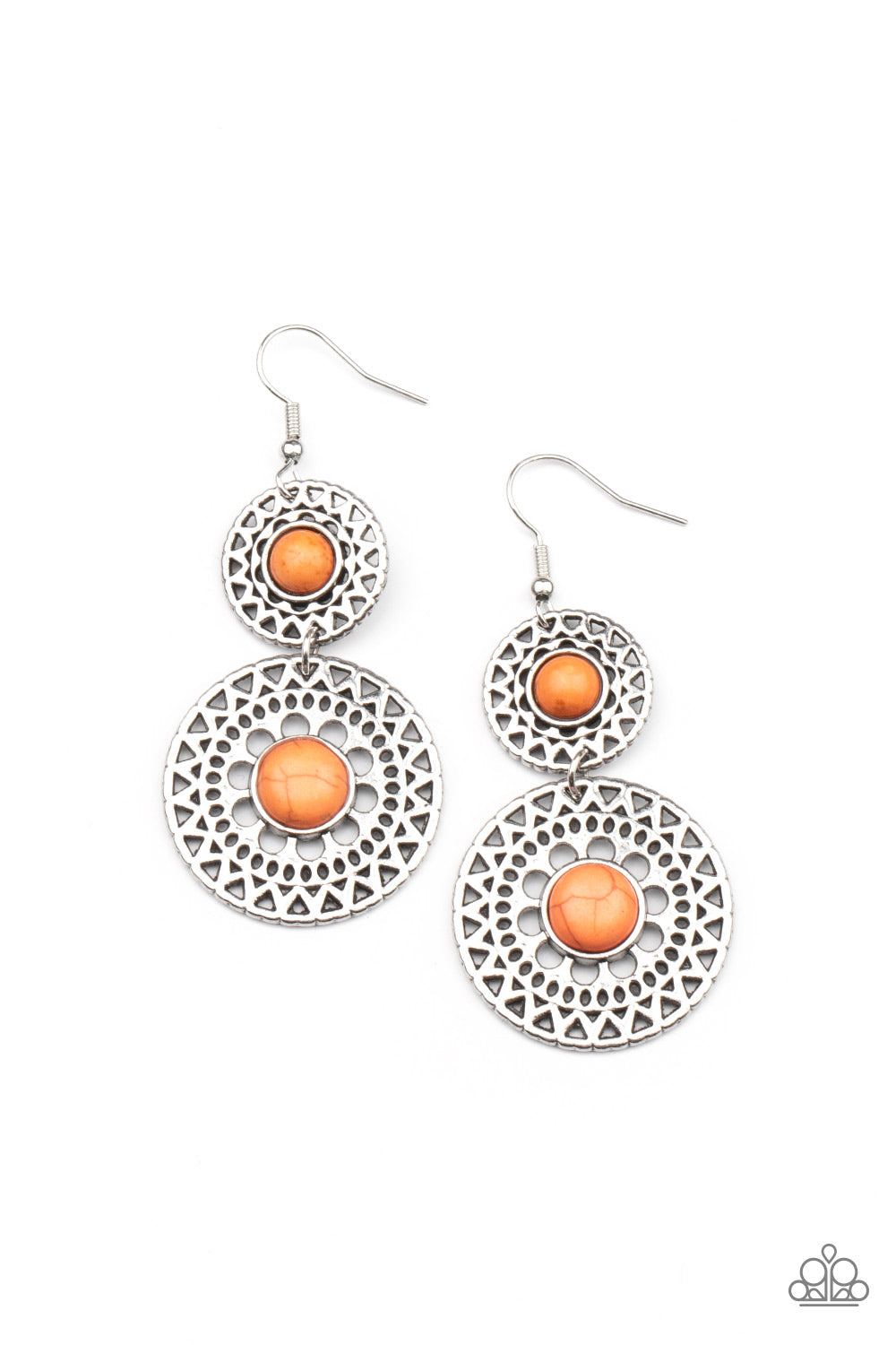 Paparazzi Sunny Sahara Orange Fishhook Earrings