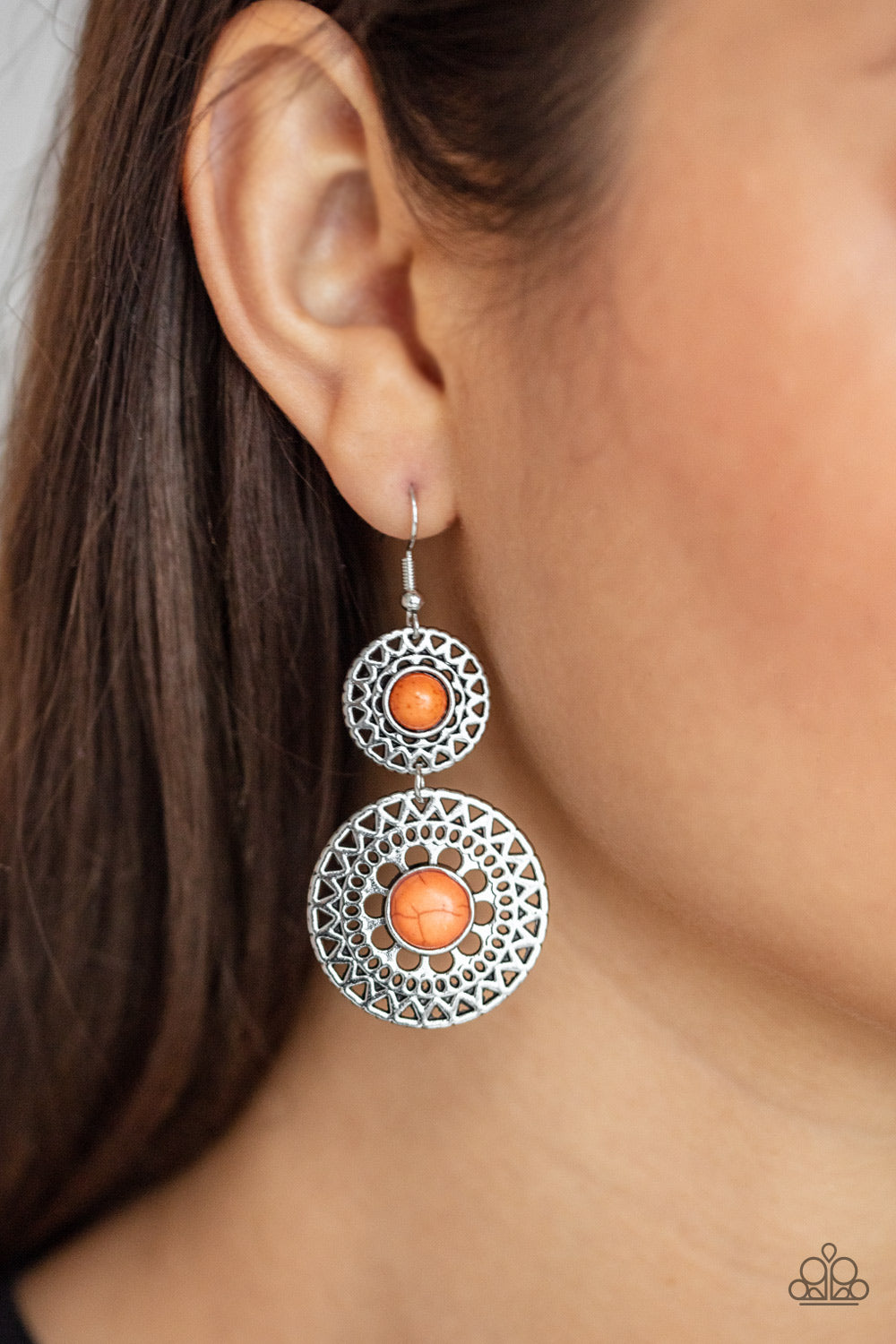 Paparazzi Sunny Sahara Orange Fishhook Earrings