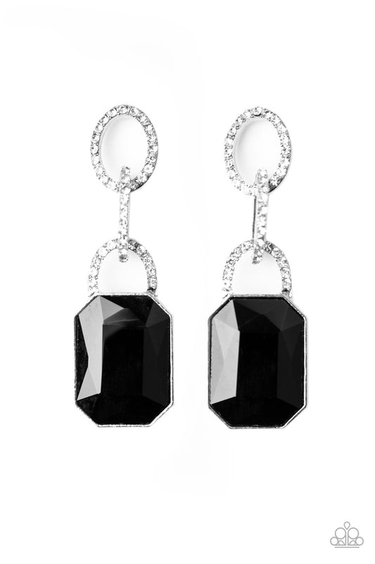 Paparazzi Superstar Status Black Fishhook Earrings - Convention 2020