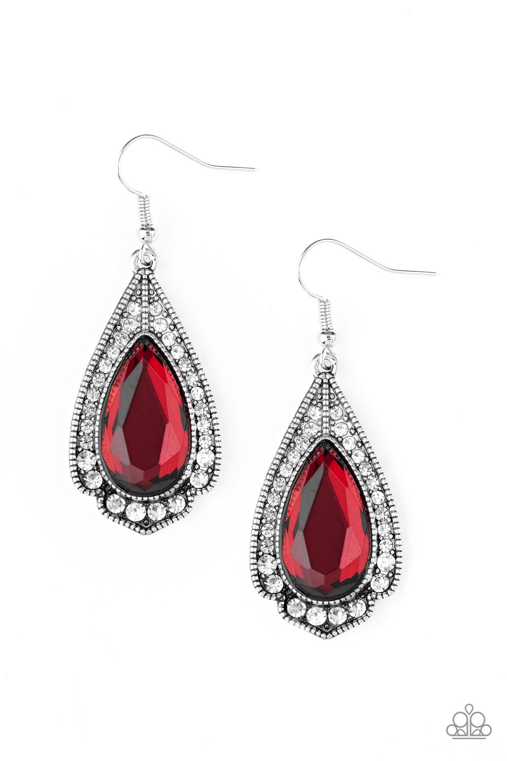 Paparazzi Superstar Stardom Red Fishhook Earrings