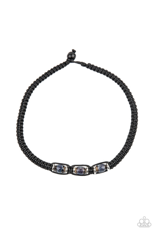 Paparazzi Surfer's Paradise Black Men's Short Necklace - P2UR-BKXX-164XX