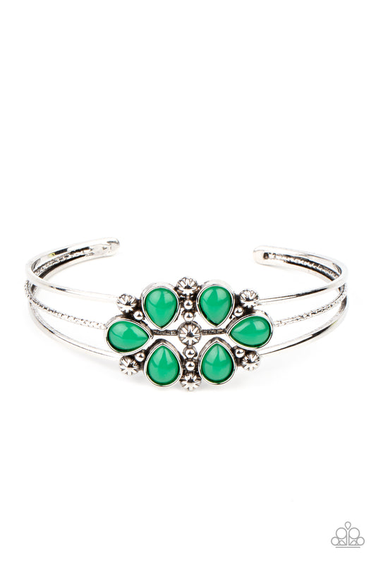 Paparazzi Taj Mahal Meadow Green Cuff Bracelet