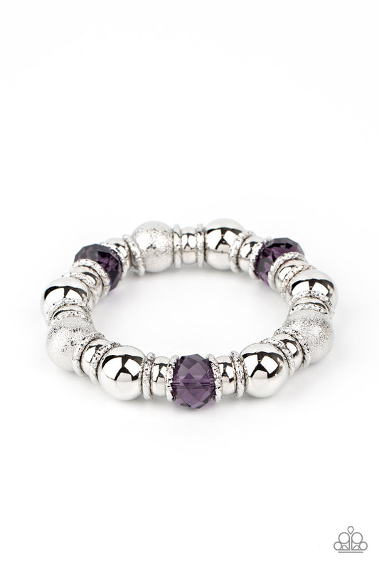 Paparazzi Take Your Best Shot Purple Stretch Bracelet