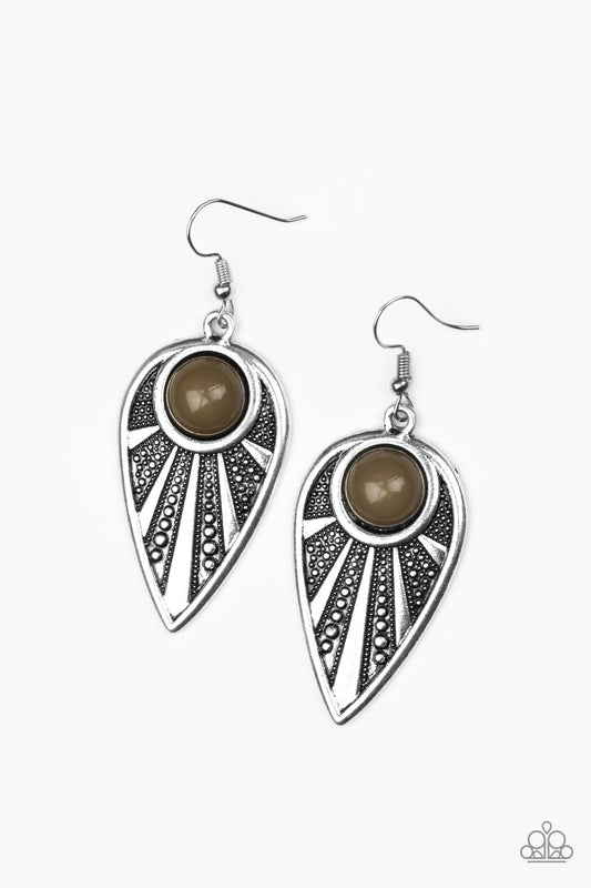 Paparazzi Take A WALKABOUT Green Fishhook Earrings