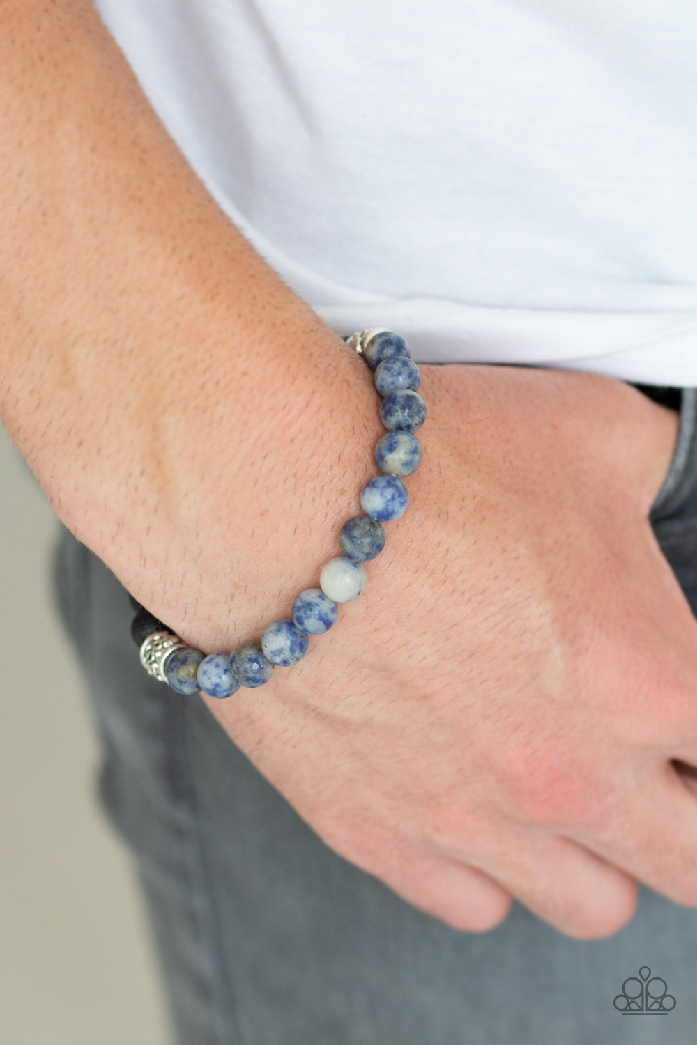 Paparazzi Take It Easy Blue Stretch Bracelet - P9SE-URBL-143XX