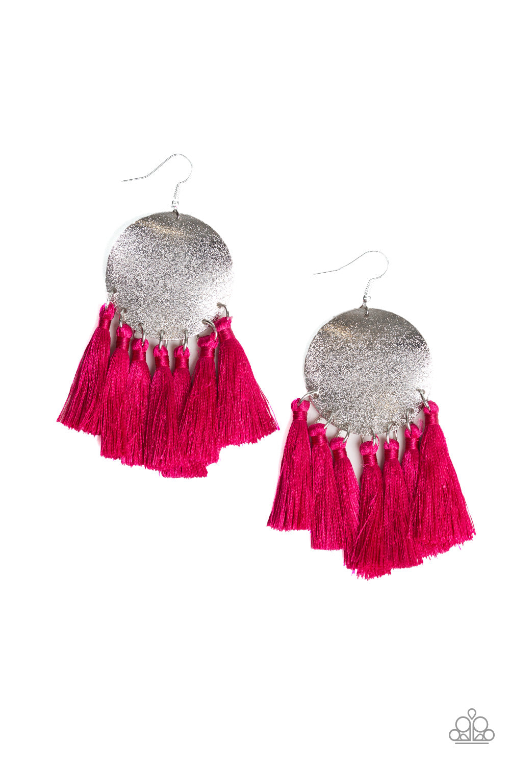 Paparazzi Tassel Tribute Pink Fishhook Earrings - P5ST-PKXX-002XX