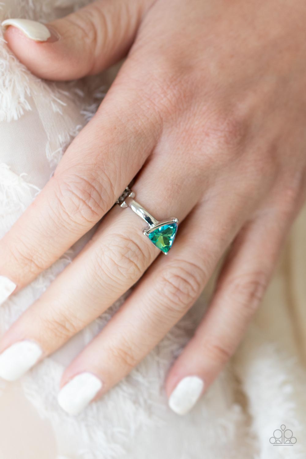 Paparazzi Tenacious Twinkle Green Ring