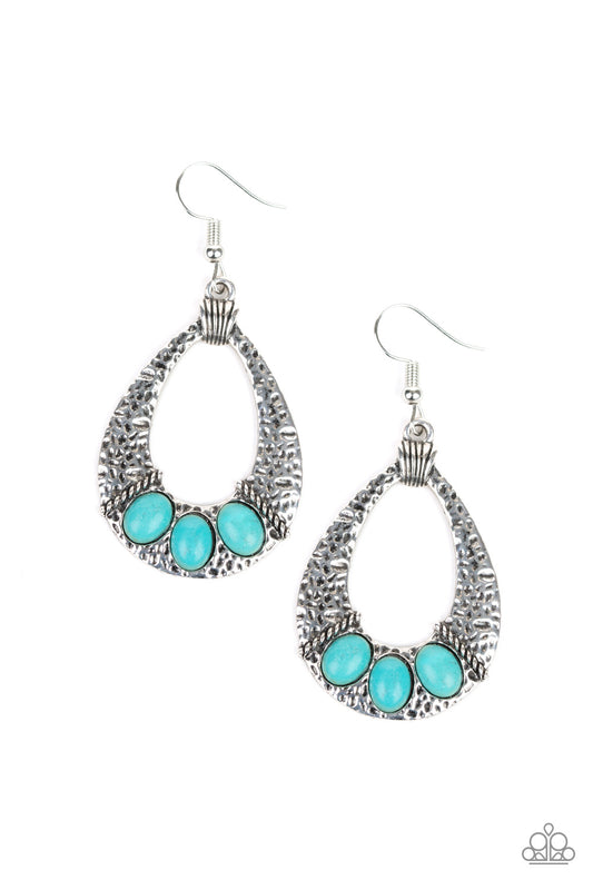 Paparazzi Terra Terrific Blue Fishhook Earrings