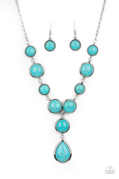 Paparazzi Terrestrial Trailblazer Blue Short Necklace