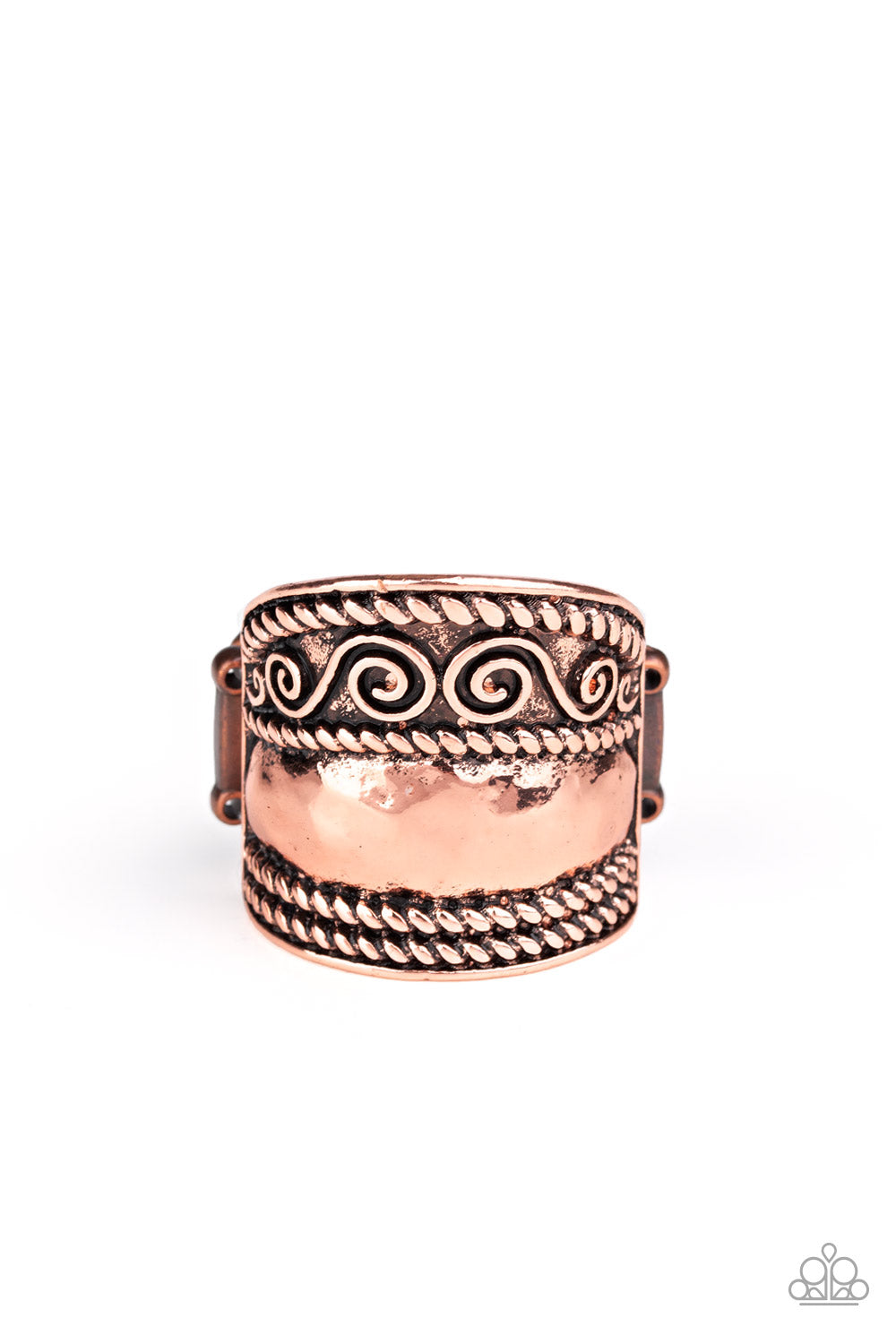 Paparazzi Texture Tantrum Copper Ring