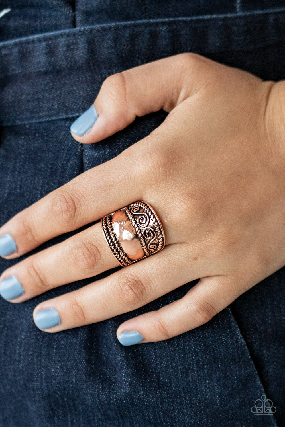 Paparazzi Texture Tantrum Copper Ring