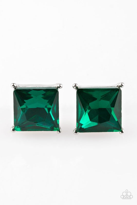 Paparazzi The Big Bang Green Post Earrings