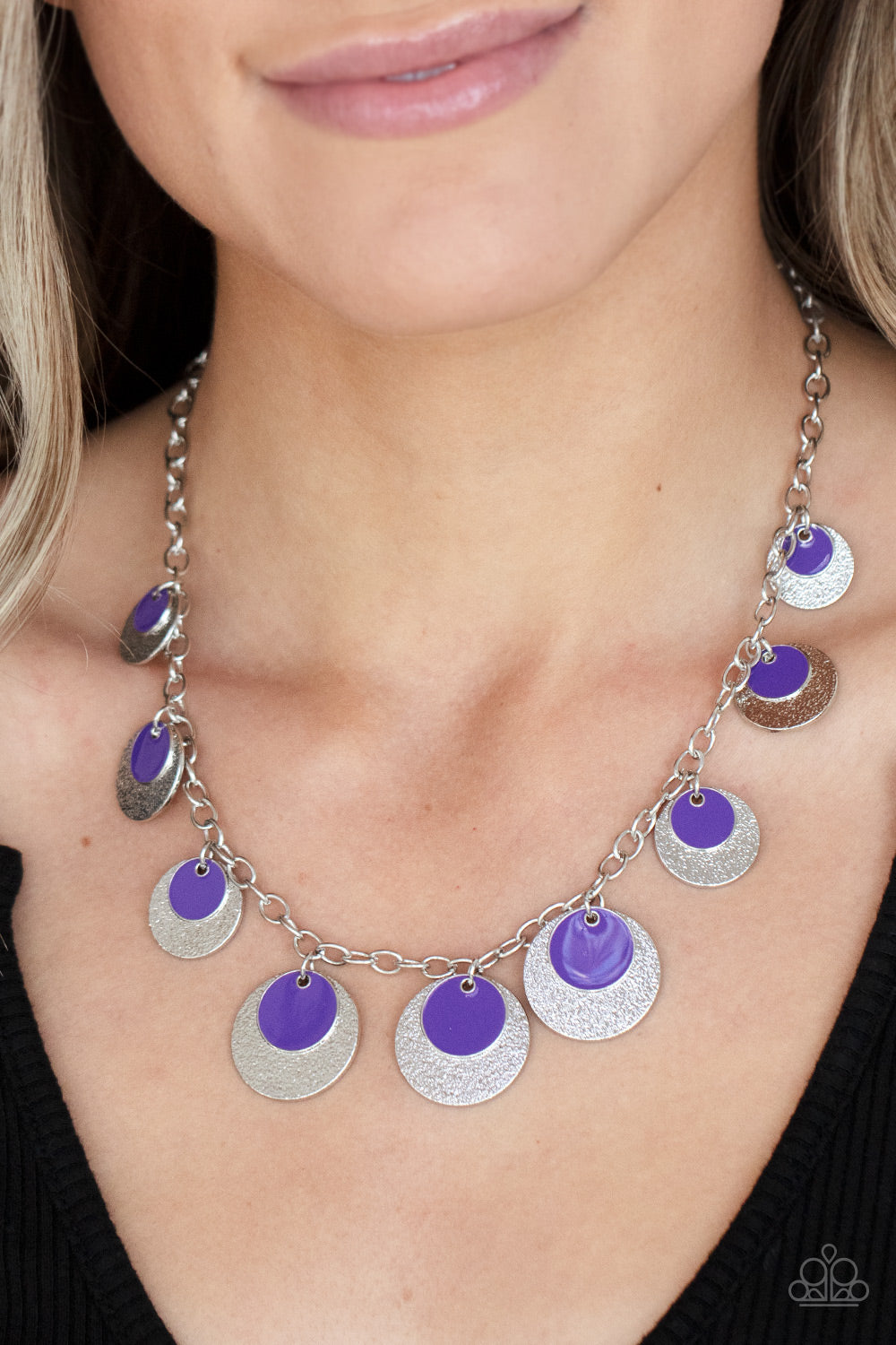 Paparazzi The Cosmos Are Calling Purple Short Necklace