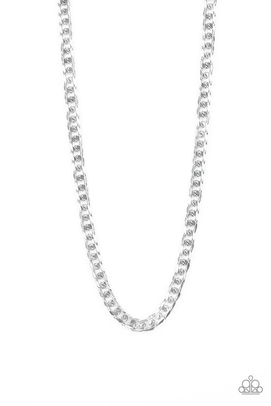 Paparazzi The Game CHAIN-ger Silver Men's Short Necklace