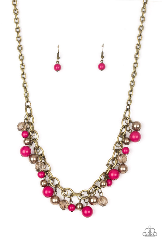 Paparazzi The Grit Crowd Pink Short Necklace - P2WH-PKXX-333DD