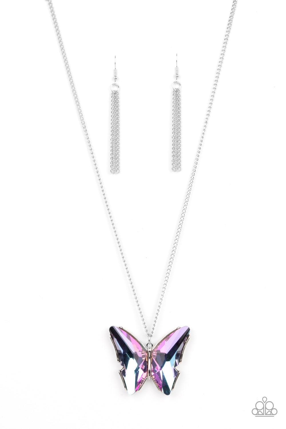 Paparazzi The Social Butterfly Effect Purple Long Necklace - Life Of The Party June 2021