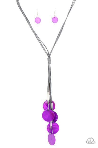 Paparazzi Tidal Tassels Purple Long Necklace