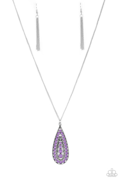 Paparazzi Tiki Tease Purple Long Necklace