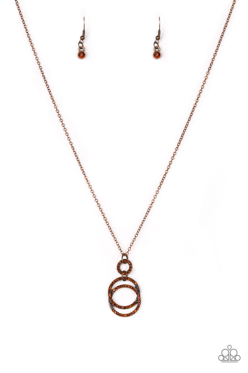 Paparazzi Timeless Trio Copper Long Necklace