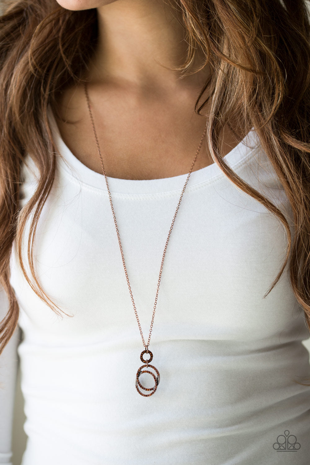 Paparazzi Timeless Trio Copper Long Necklace