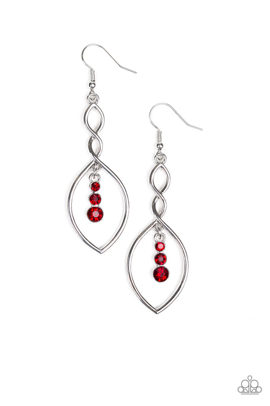 Paparazzi Timeless Twist Red Fishhook Earrings
