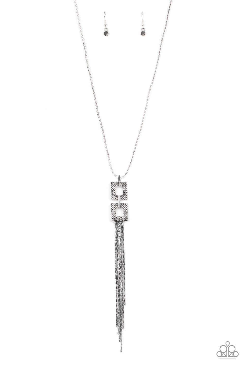 Paparazzi Times Square Stunner Silver Long Necklace - Convention 2020