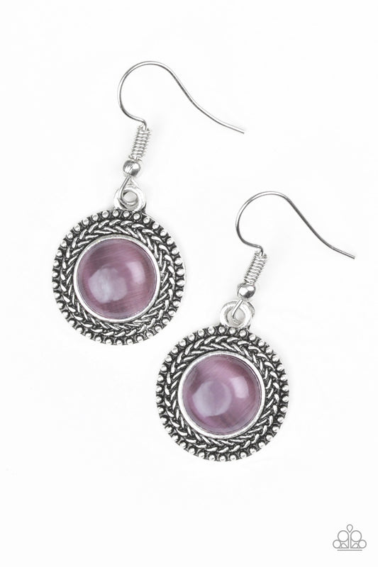 Paparazzi Time To GLOW UP! Purple Fishhook Earrings