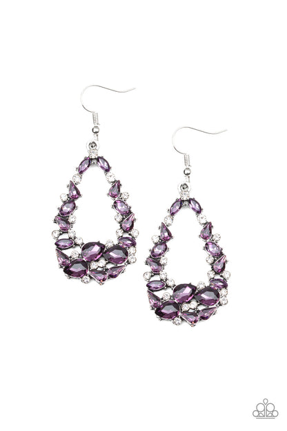 Paparazzi To BEDAZZLE, or Not To BEDAZZLE Purple Fishhook Earrings