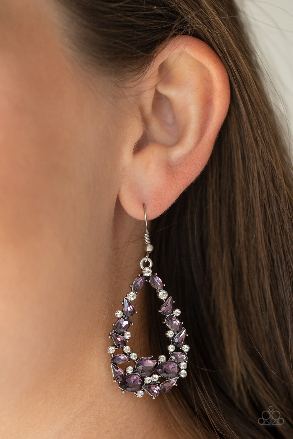 Paparazzi To BEDAZZLE, or Not To BEDAZZLE Purple Fishhook Earrings