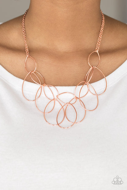 Paparazzi Top-TEAR Fashion Copper Short Necklace