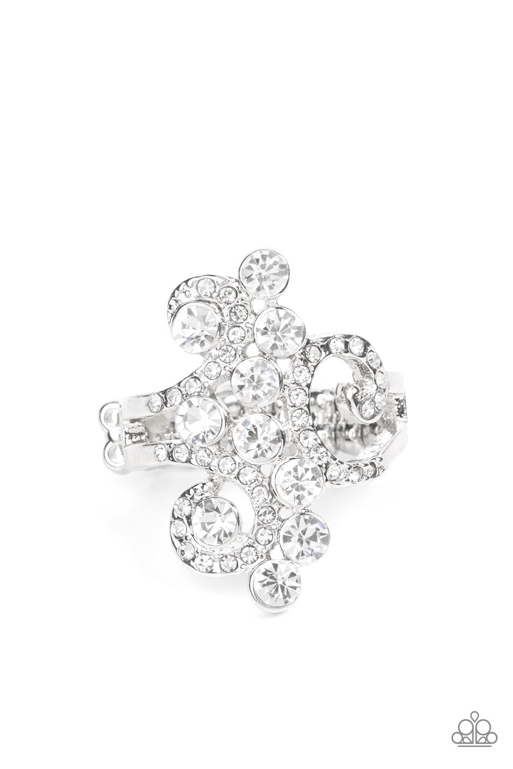 Paparazzi Top-Grade Glamorous White Ring - Pink Friday 2021