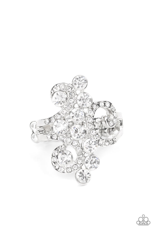 Paparazzi Top-Grade Glamorous White Ring - Pink Friday 2021