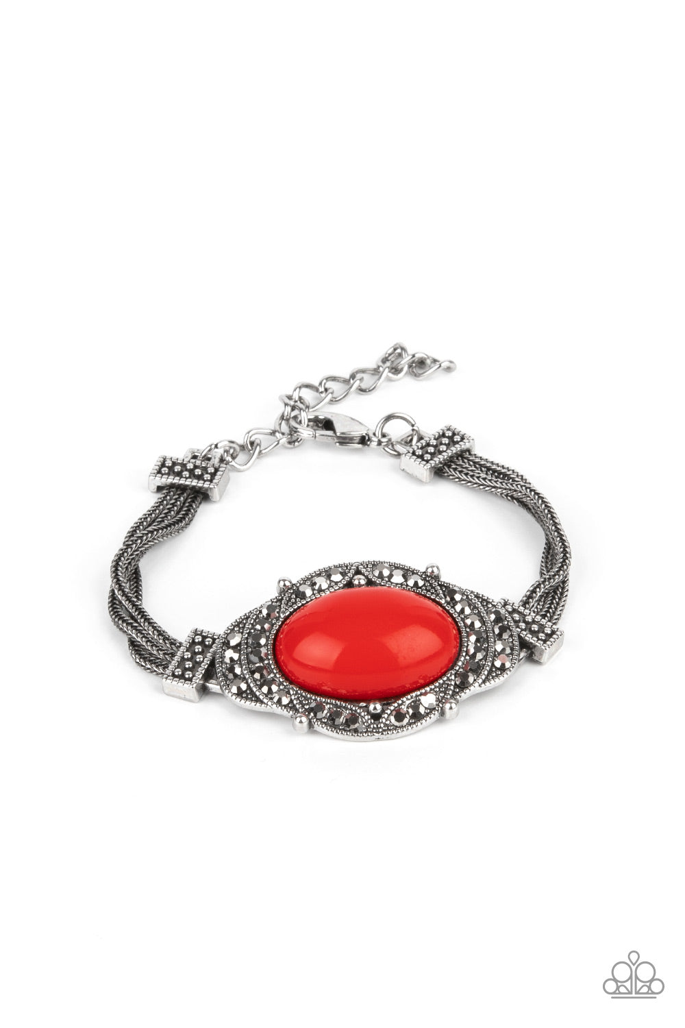 Paparazzi Top-Notch Drama Red Clasp Bracelet