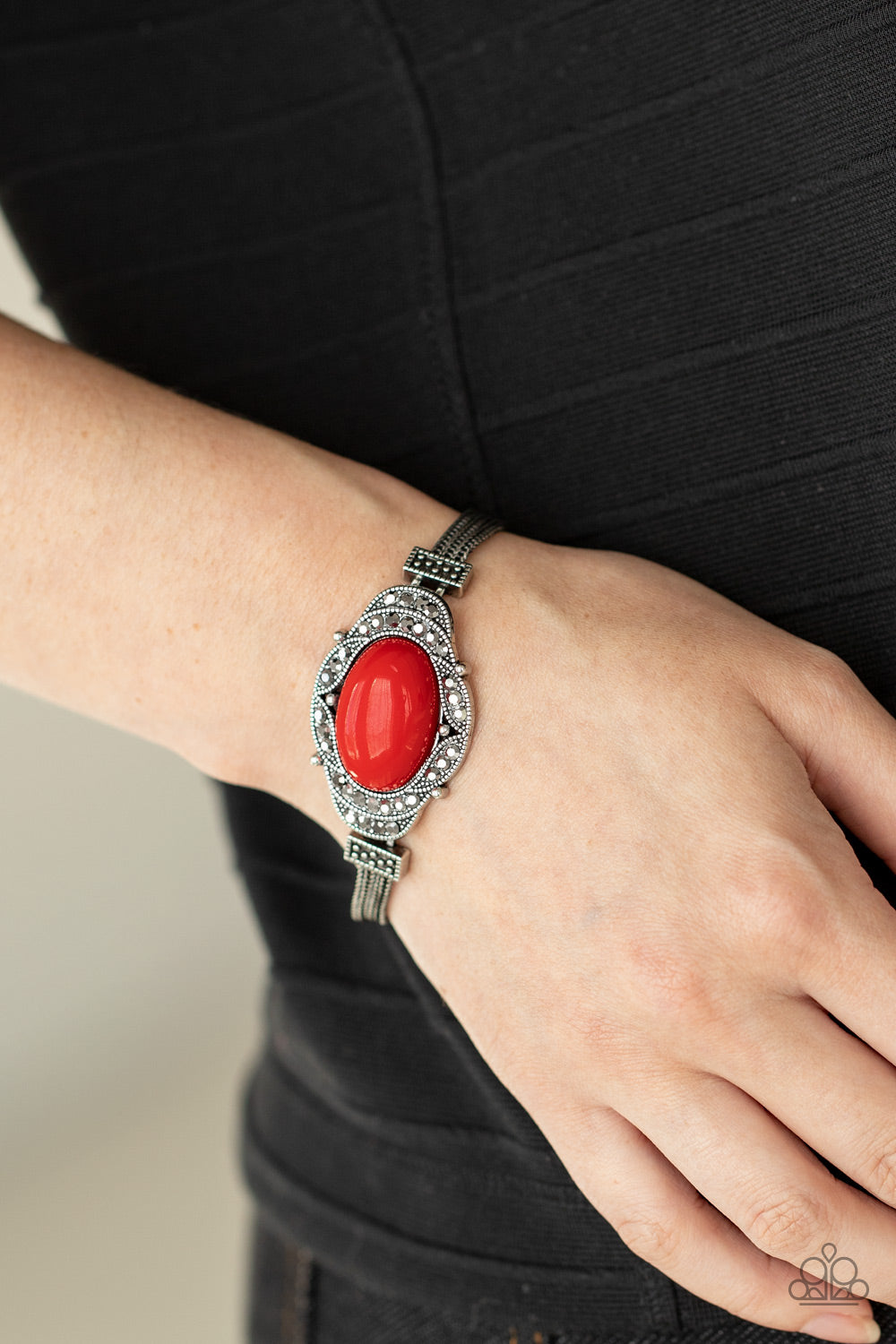 Paparazzi Top-Notch Drama Red Clasp Bracelet