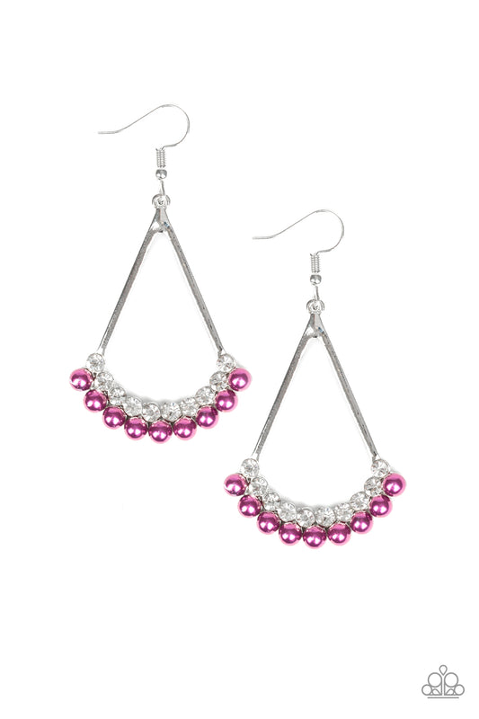 Paparazzi Top To Bottom Purple Fishhook Earrings - P5RE-PRXX-142XX