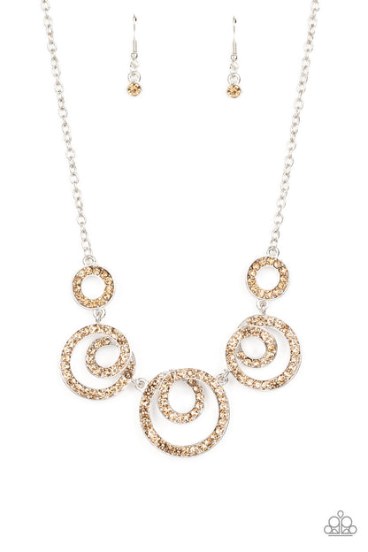 Paparazzi Total Head-Turner Brown Short Necklace
