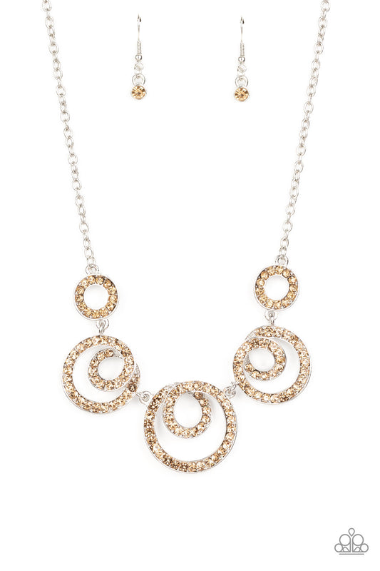 Paparazzi Total Head-Turner Brown Short Necklace