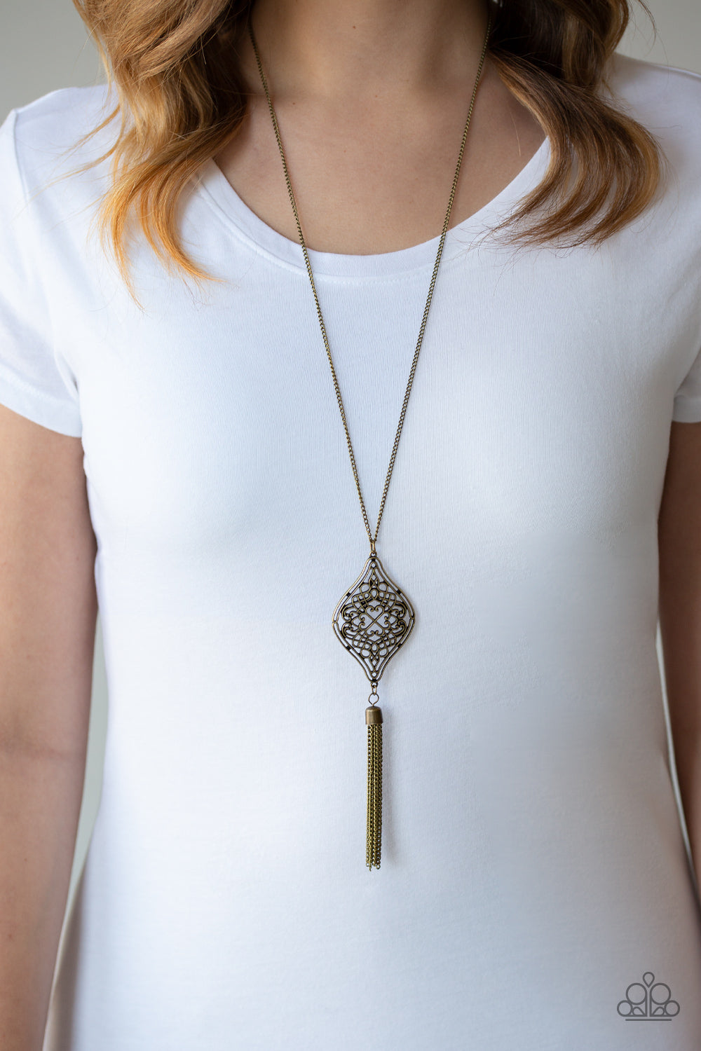 Paparazzi Totally Worth The TASSEL Brass Long Necklace