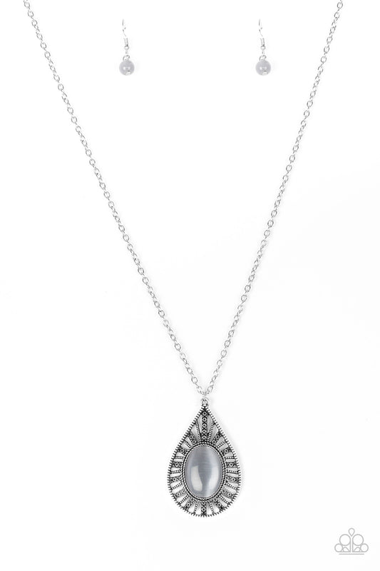 Paparazzi Total Tranquility Silver Long Necklace